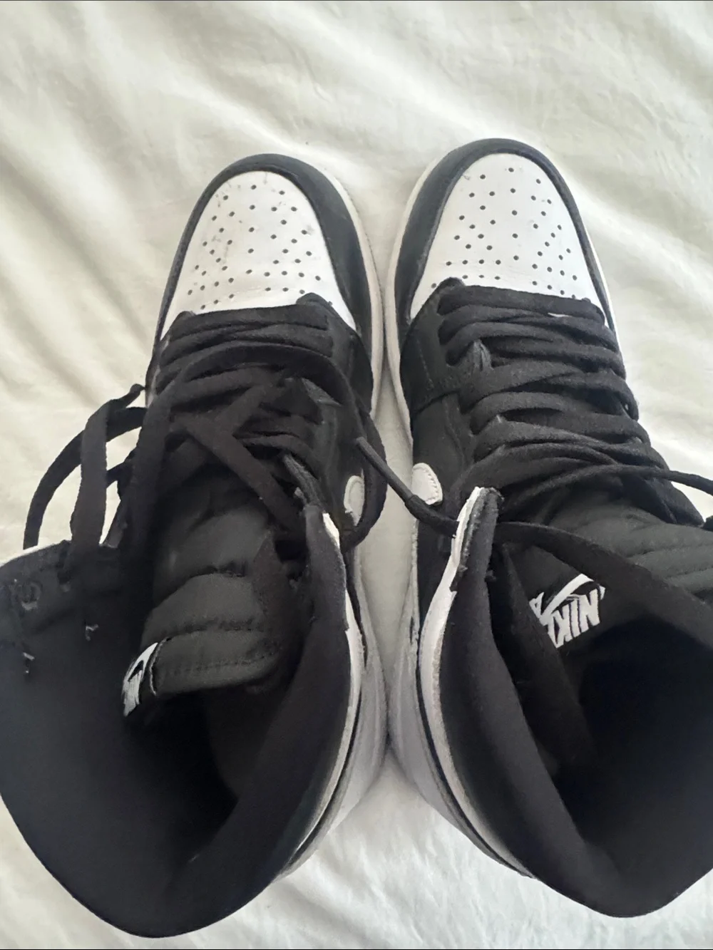 Jordan Black and White High-Top Sneakers
